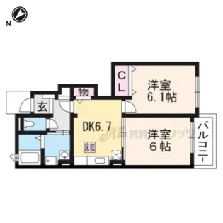 メゾンプラシード?【1階】の間取り