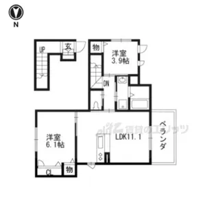 シャーメゾン河原町五条【201号室】の間取り