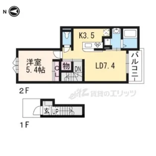フラン松ヶ崎【2階】の間取り