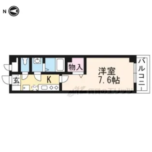 フラッティ西大路花屋町【1階】の間取り