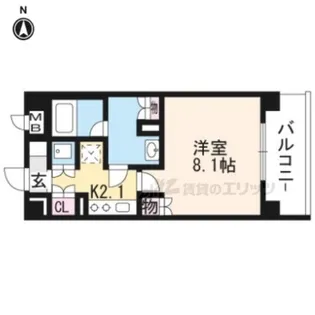 リーガル京都御所西?【204号室】の間取り