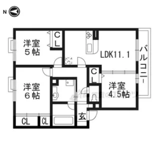アミカル宮ノ前?【2階】の間取り