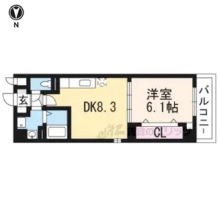 I・レジデンス上鳥羽【2階】の間取り