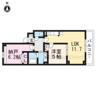 カーサ小紅屋【102号室】の間取り