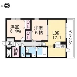 アフィニティ北大路【206号室】の間取り