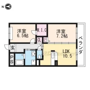 アフィニティ北大路【207号室】の間取り