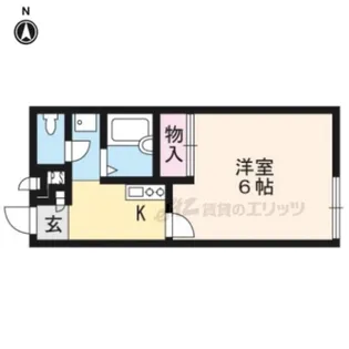 レオパレス宝ヶ池【203号室】の間取り