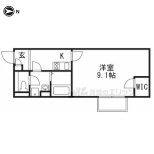 レオネクストシャルム桃山【102号室】の間取り