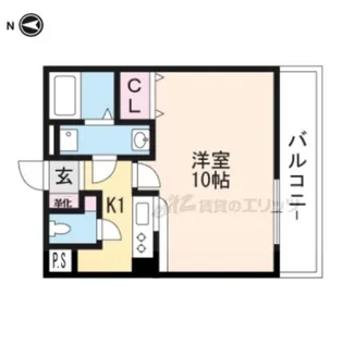 エルミナフラット御殿浜【306号室】の間取り