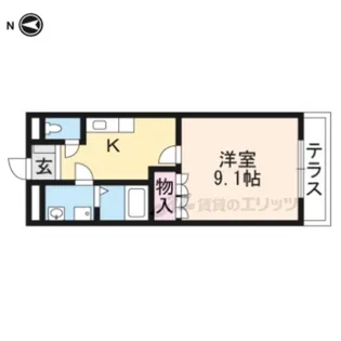 La Floral 参番館【205号室】の間取り