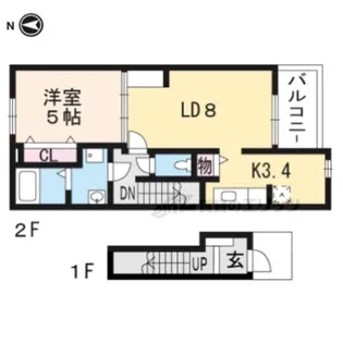 ラッフィナート【2階】の間取り