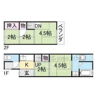 滋賀県大津市長等3丁目【一戸建】の間取り