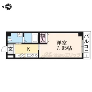 ディアネス西院【5階】の間取り