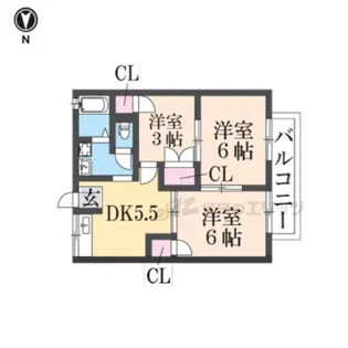 鈴蘭ハイツB棟【209号室】の間取り