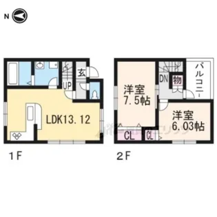 セントフィオーレ湖西【H号室】の間取り