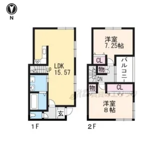 セントフィオーレ湖西【K号室】の間取り