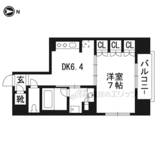 イーグルコート烏丸御池ルミエ【6階】の間取り