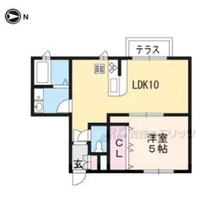 ヴィラ・デ・アウラ【1-F号室】の間取り