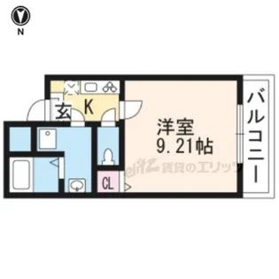 フラッティ花園春日【3階】の間取り