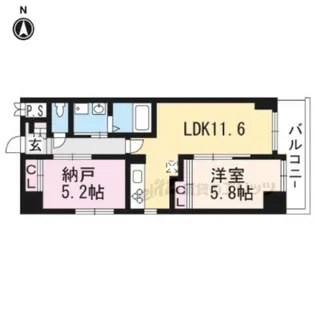 RIVER MOAT SHIJO【3階】の間取り