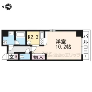 アリュール御池【201号室】の間取り