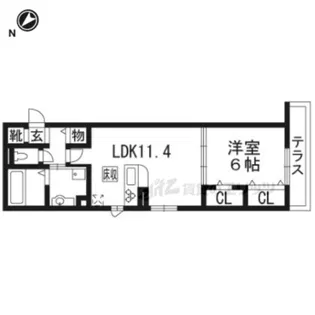 ロータス【202号室】の間取り