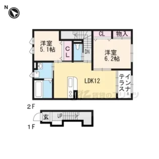 グリーンベル【2階】の間取り