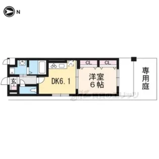 ラガール【107号室】の間取り