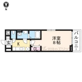 ジュネス長岡京【1階】の間取り