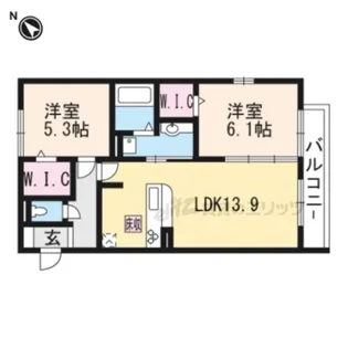 セジュールニューパークヒル【2階】の間取り