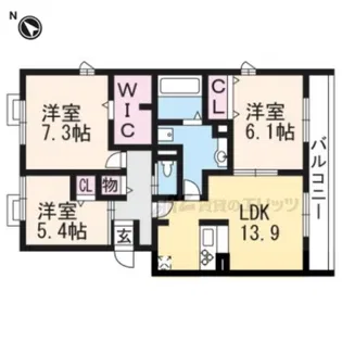 シルトクレーテB棟【3階】の間取り