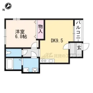 スターウィング西?【101号室】の間取り