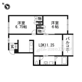 エミネンス亀岡【H-101号室】の間取り