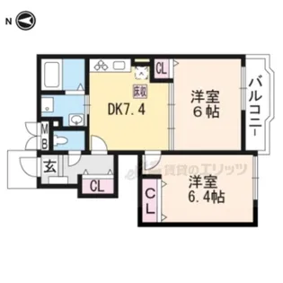 ソレイユ【101号室】の間取り