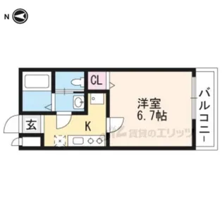 グランシャリオ長岡京【303号室】の間取り