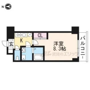 ランフォート西院【3階】の間取り