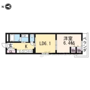 グランレブリー御所西?【204号室】の間取り