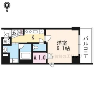 アスヴェル京都西七条【7階】の間取り