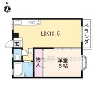 グリーンビューラー【102号室】の間取り