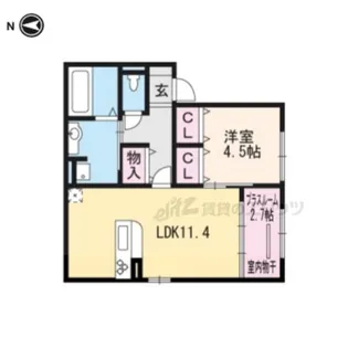 リバーサイドパーク【201号室】の間取り