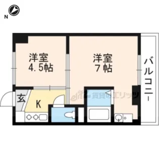 ヴィラナリー草津Ⅱ【110号室】の間取り