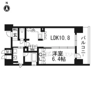 リーガル京都河原町五条?【3階】の間取り