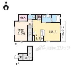 サウスコーポM【2F号室】の間取り