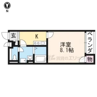 クレイノ西森本【102号室】の間取り