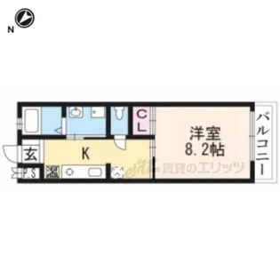 アパートメント膳所【3階】の間取り