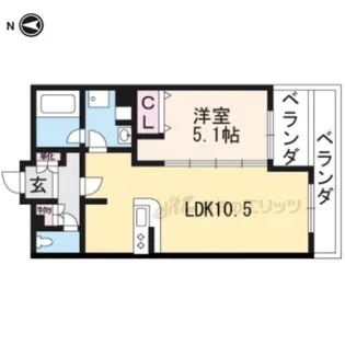 ヴィラ聖護院【2階】の間取り