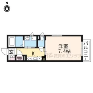 シャーメゾン深草【201号室】の間取り