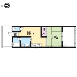京都府京都市右京区太秦御所ノ内町【一戸建】の間取り