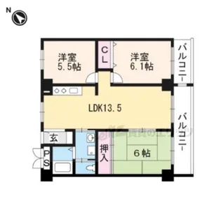 ミシガンハウス浜大津【2階】の間取り