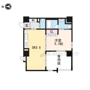 リーガル京都四条烏丸?【104号室】の間取り